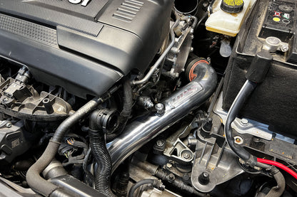 HPS Intercooler Charge Pipe, Hot Side, Polished, Volkswagen 2015-2019 Golf R 2.0L Turbo, Exclude 7-DSG Transmission, 17-128P