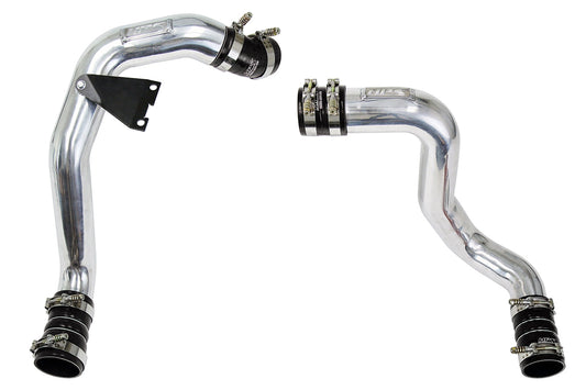HPS Hot & Cold Side, Polished, Charge Pipe with CAC Hose Intercooler Boots, 03-07 Ford F250 Superduty Powerstroke 6.0L Diesel Turbo, 17-145P