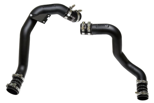 HPS Hot & Cold Side, Black, Charge Pipe with CAC Hose Intercooler Boots, 03-07 Ford F250 Superduty Powerstroke 6.0L Diesel Turbo, 17-145WB