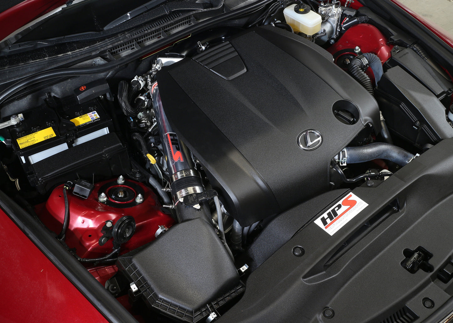 HPS Performance Air Intake Tube, Black, 2014-2015 Lexus IS250 2.5L V6 F-Sport, 27-559WB