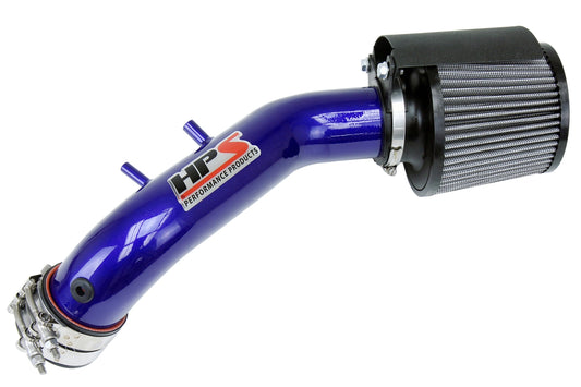 HPS Performance Air Intake Kit, Blue, 2003-2006 Honda Accord 2.4L without MAF Sensor, 827-122BL