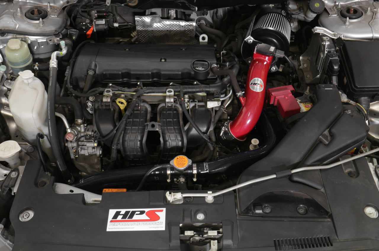 HPS Performance Air Intake Kit, Red, 2008-2014 Mitsubishi Lancer 2.0L / 2.4L NonTurbo, 827-162R