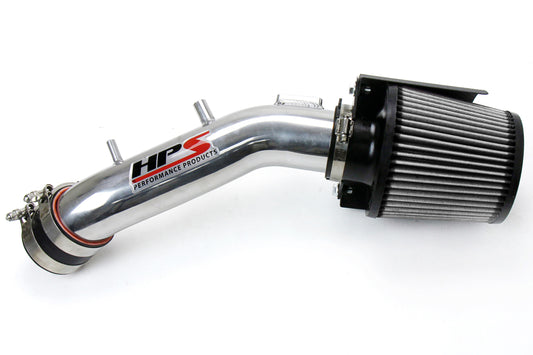 HPS Performance Air Intake Kit, Polished, 2003-2007 Honda Accord 2.4L with MAF Sensor SULEV, 827-173P