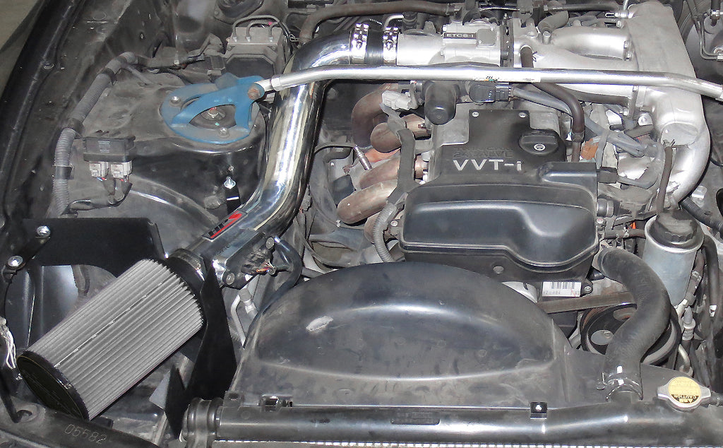 HPS Performance Air Intake Kit, Polished, 1997-1998 Toyota Supra Non Turbo 3.0L I6, 827-200P