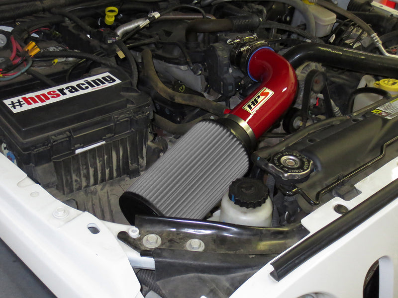 HPS Performance Air Intake Kit, Red, 2007-2011 Jeep Wrangler 3.8L V6, 827-300R