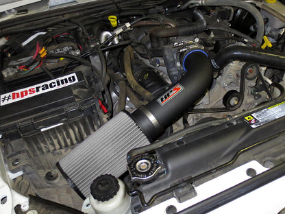 HPS Performance Air Intake Kit, Black, 2007-2011 Jeep Wrangler 3.8L V6, 827-300WB