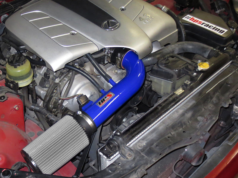 HPS Performance Air Intake Kit, Blue, 2001-2005 Lexus GS430 4.3L V8, 827-503BL