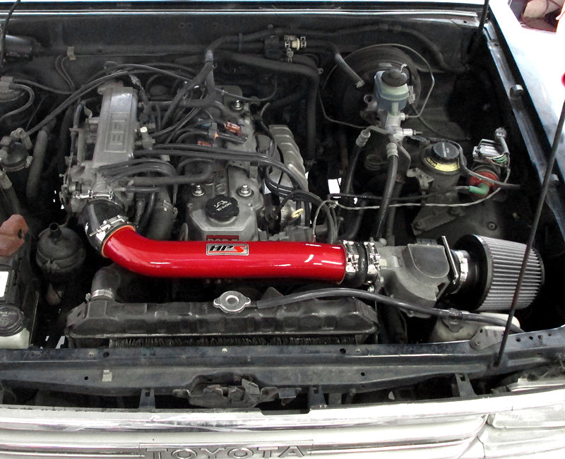 HPS Performance Air Intake Kit, Red, 1989-1995 Toyota Pickup 22RE 2.4L, 827-514R