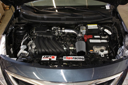 HPS Performance Air Intake Kit, Polished, 2014-2019 Nissan Versa Note 1.6L, 827-532P