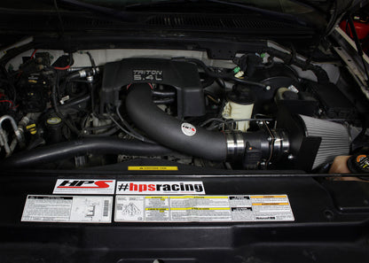 HPS Performance Air Intake Kit, Black, 2000-2001 Ford F150 Harley Davidson 5.4L V8, 827-540WB
