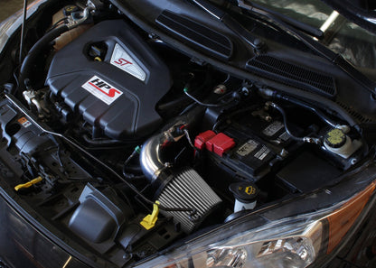 HPS Performance Air Intake Kit, Polished, 2014-2015 Ford Fiesta ST 1.6L Turbo, 827-553P