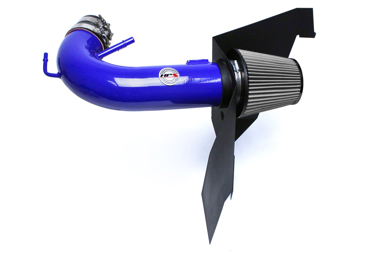 HPS Performance Air Intake Kit, Blue, 2015-2017 Ford Mustang GT V8 5.0L, 827-556BL
