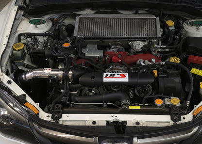 HPS Performance Air Intake Kit, Polished, 2008-2014 Subaru WRX 2.5L Turbo, 827-566P