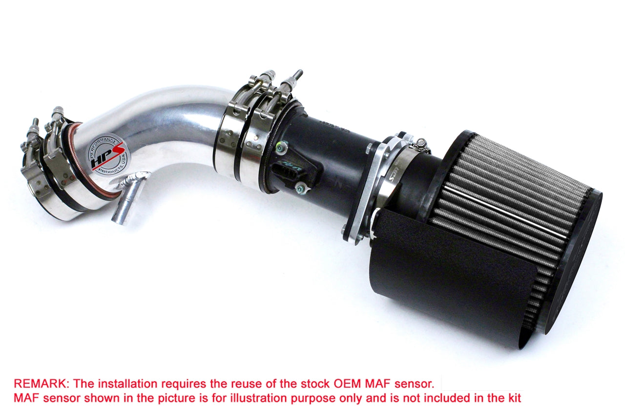 HPS Performance Air Intake Kit, Polished, 2002-2006 Nissan Altima 2.5L 4Cyl, 827-570P
