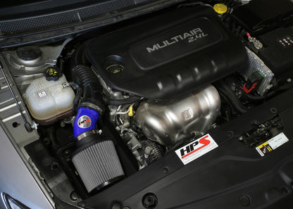HPS Performance Air Intake Kit, Blue, 2015-2017 Chrysler 200 2.4L without MAF sensor, 827-574BL