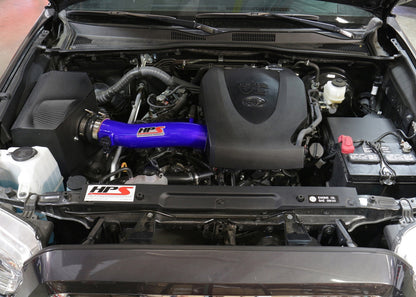 HPS Performance Air Intake Kit, Blue, 2016-2022 Toyota Tacoma 3.5L V6, 827-595BL