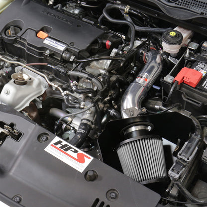 HPS Performance Air Intake Kit, Blue, Honda 2016-2021 Civic 2.0L Non Turbo, 827-599BL