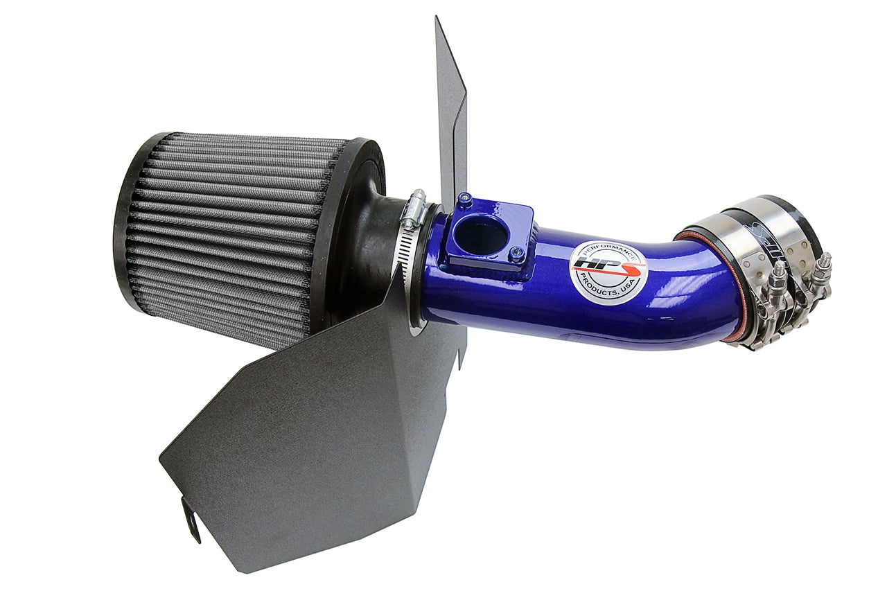 HPS Performance Air Intake Kit, Blue, 2006-2007 Subaru WRX 2.5L Turbo, 827-606BL