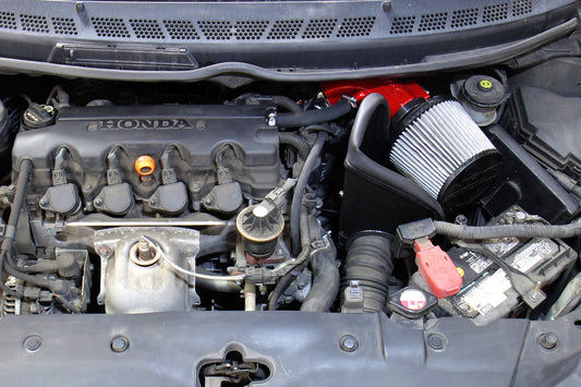 HPS Performance Air Intake Kit, Polished, Honda 2006-2011 Civic 1.8L Gas, 827-694P