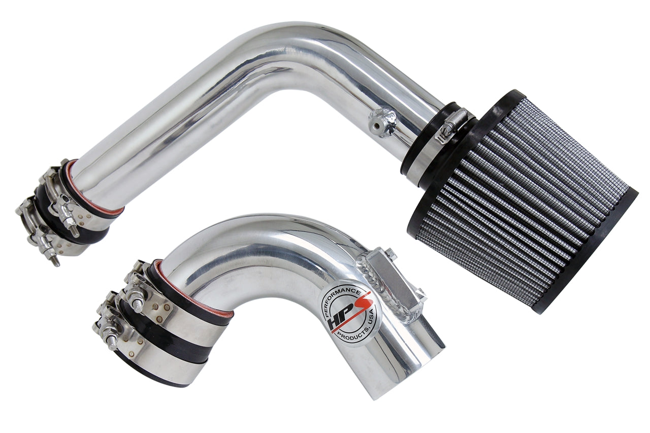 HPS Cold Air Intake Kit, Polished, 2006-2007 Mazda Mazda5 2.3L Non Turbo, Converts to Shortram, 837-165P