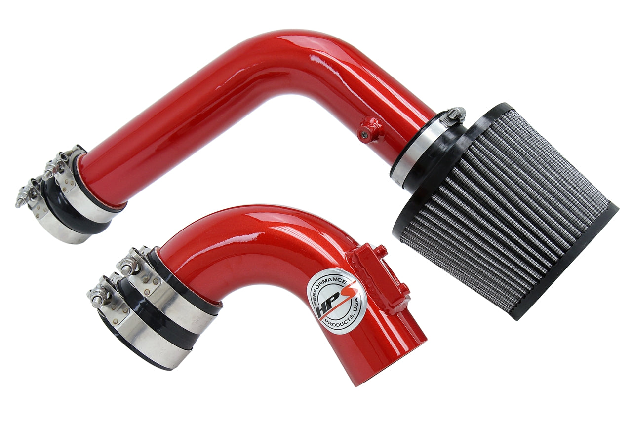 HPS Cold Air Intake Kit, Red, 2006-2007 Mazda Mazda5 2.3L Non Turbo, Converts to Shortram, 837-165R