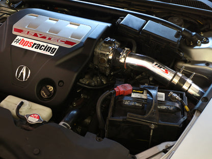 HPS Cold Air Intake Kit, Blue, 2007-2008 Acura TL Type-S 3.5L V6, Converts to Shortram, 837-275BL