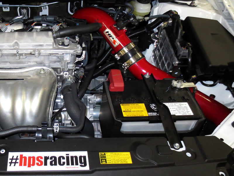 HPS Cold Air Intake Kit, Red, 2011-2016 Scion tC 2.5L, Converts to Shortram, 837-508R