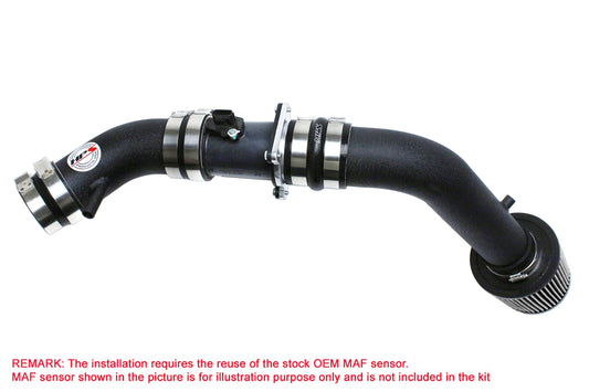 HPS Cold Air Intake Kit, Black, 2002-2006 Nissan Altima 2.5L 4Cyl, Converts to Shortram, 837-570WB