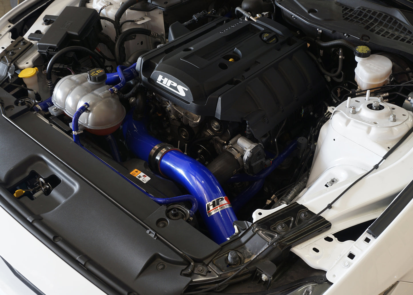 HPS Cold Air Intake Kit, Blue, 2015-2020 Ford Mustang Ecoboost 2.3L Turbo, 837-575BL