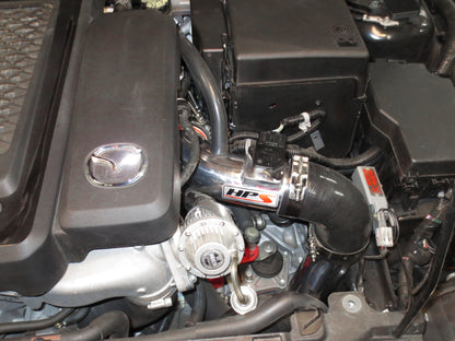 HPS Cold Air Intake Kit, Blue, 2007-2013 Mazda Mazdaspeed 3 2.3L Turbo, Converts to Shortram, 837-601BL