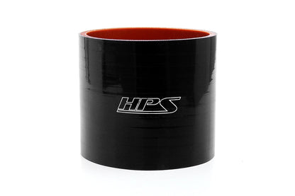 HPS 2-7/8" ID , 3" Long High Temp 4-ply Reinforced Silicone Straight Coupler Hose, Black