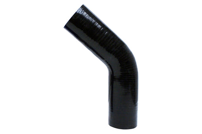 HPS 2-1/4" ID Silicone 45 Degree Elbow Coupler Hose, High Temp 4-ply Reinforced, Black