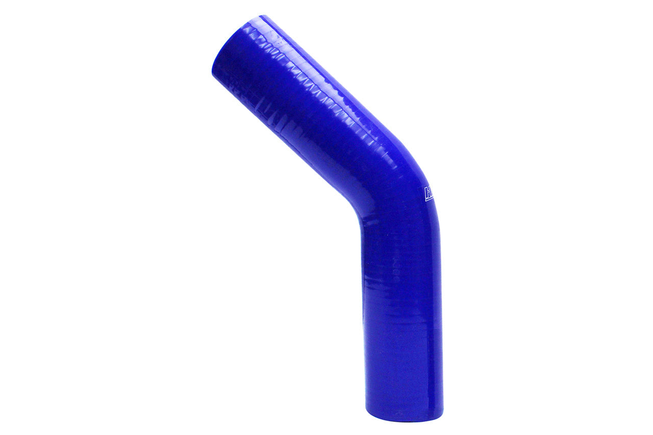 HPS 3-3/4" ID Silicone 45 Degree Elbow Coupler Hose, High Temp 4-ply Reinforced, Blue