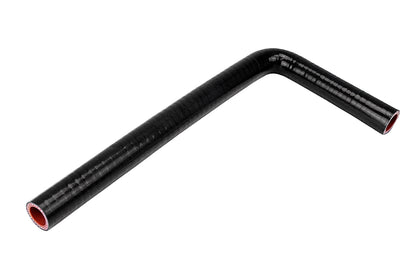 HPS 3/4" ID with 5" and 60" Leg, Silicone 90 Degree Elbow Coupler Hose, High Temp 4-ply Reinforced, Black