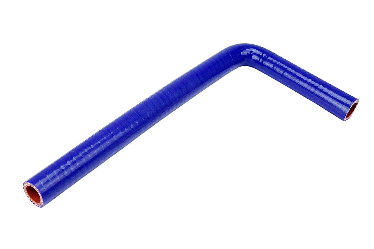 HPS 3/4" ID with 5" and 36" Leg, Silicone 90 Degree Elbow Coupler Hose, High Temp 4-ply Reinforced, Blue