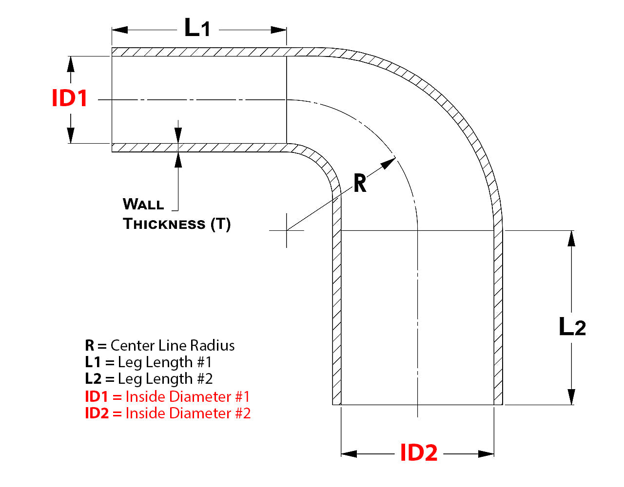 HPS 4-1/2" - 5" ID Silicone 90 Degree Elbow Reducer Hose, High Temp 4-ply Reinforced, Blue