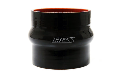 HPS 3-1/2" ID , 6" Long High Temp 4-ply Reinforced Silicone Hump Coupler Hose, Black