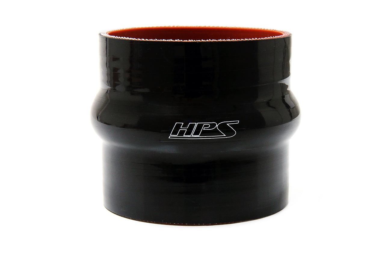 HPS 2-1/2" ID , 3" Long High Temp 4-ply Reinforced Silicone Hump Coupler Hose, Black