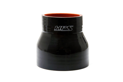 HPS 3" - 5" ID, 6" Long, Silicone Reducer Coupler Hose, High Temp 4-ply Reinforced, Black