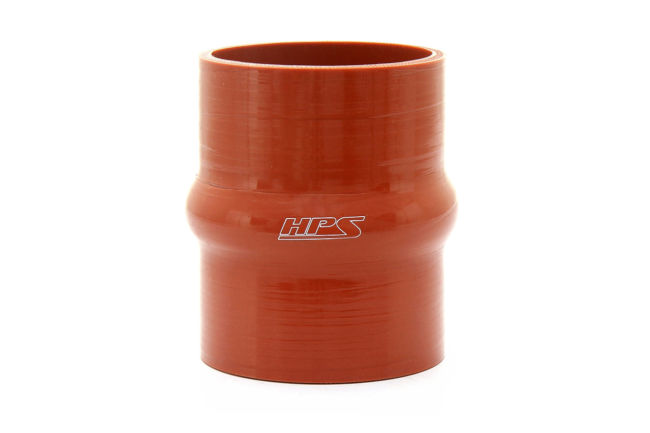 HPS 2-1/2" ID , 4" Long Ultra High Temp 4-ply Aramid Reinforced Silicone Hump Coupler Hose, Orange